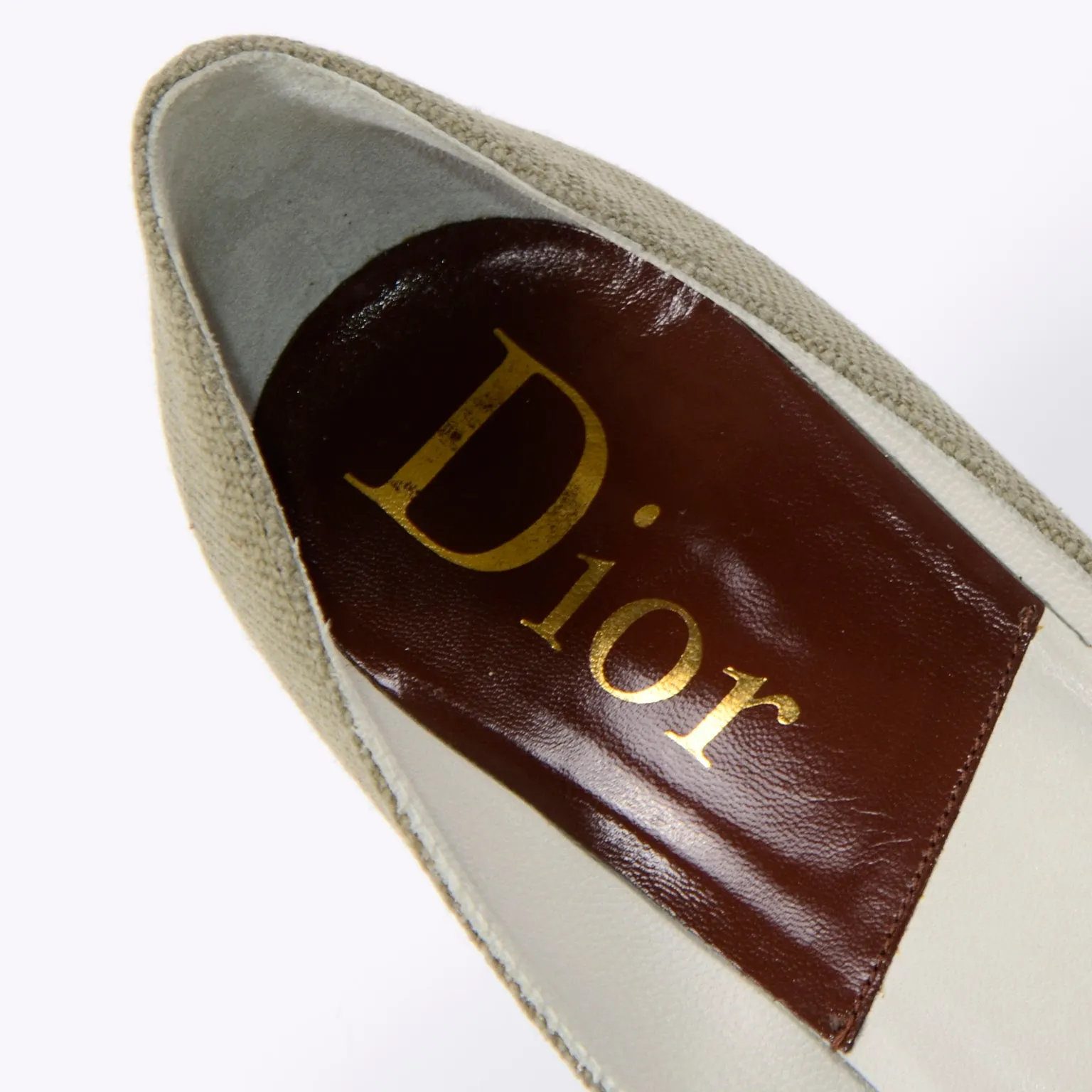 2003 Christian Dior Shoes Green and Brown Pointed Toe Pumps