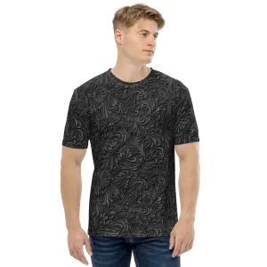 3D Black Ornament Pattern All-Over Print Men's T-shirt