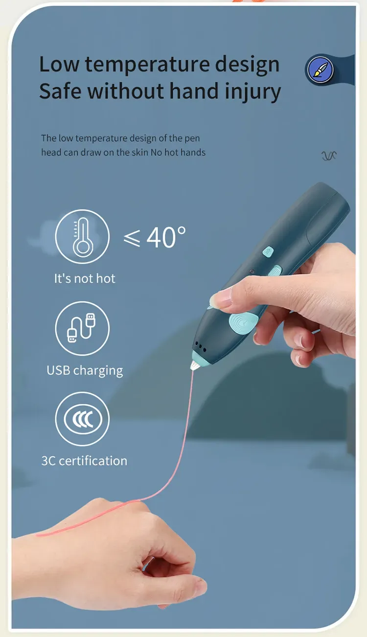 3D Pen Printing Set For Kid 56M Filament Refill-Blue