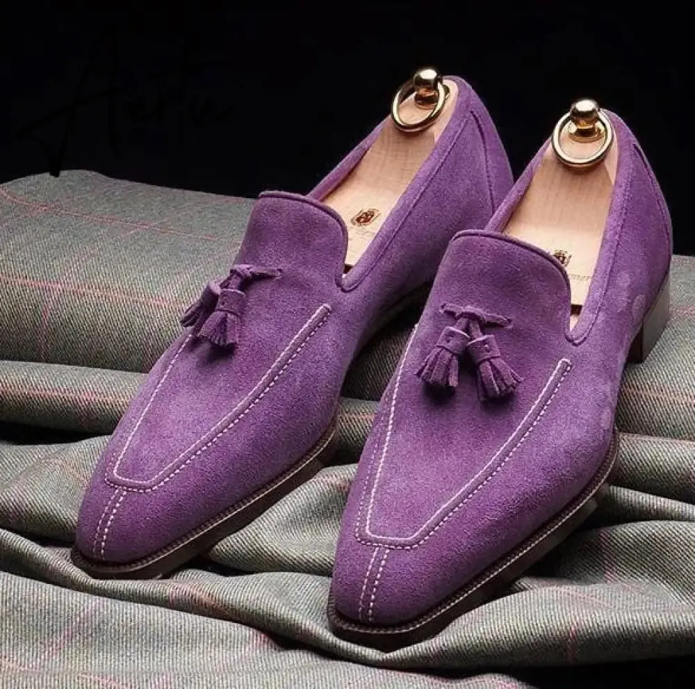 Aiertu New Men Shoes Low Heel Fringe Shoes Dress Shoes Brogue Shoes Spring Ankle Boots Vintage Classic Male Casual Yk294
