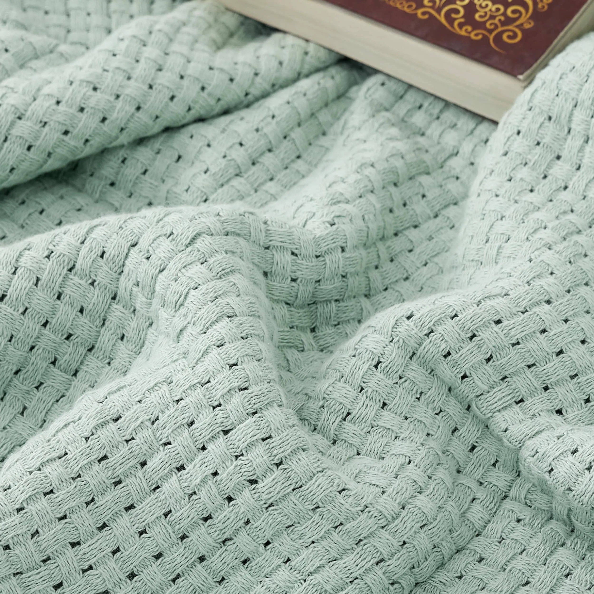 Airy Basket Weave Blanket