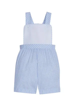 Airy Blue Plaid Shortall