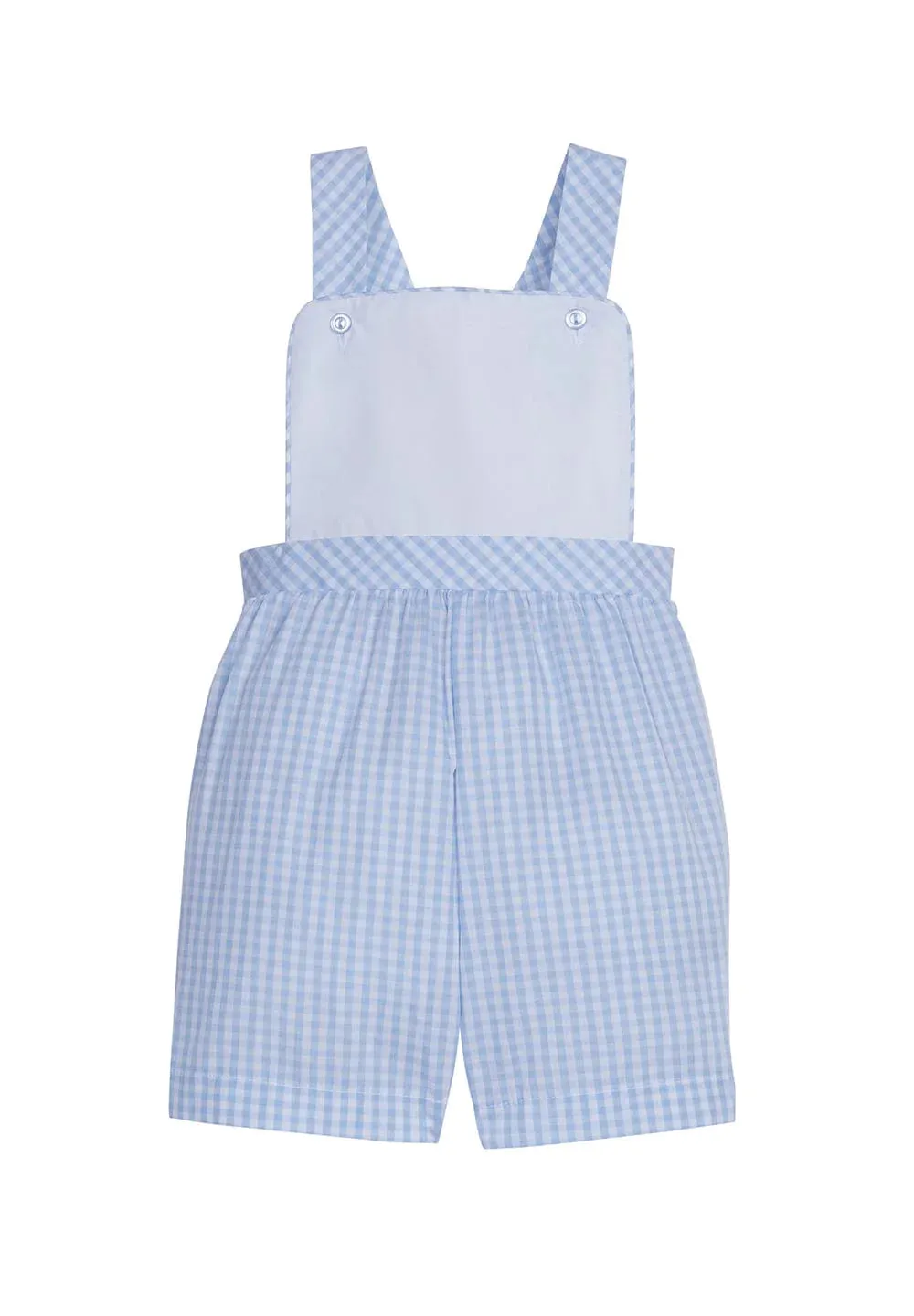 Airy Blue Plaid Shortall