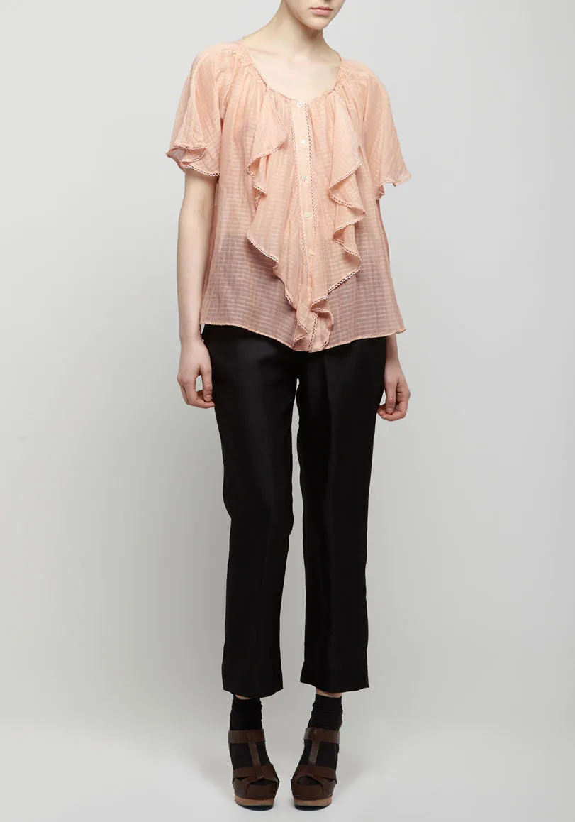 Airy Check Top