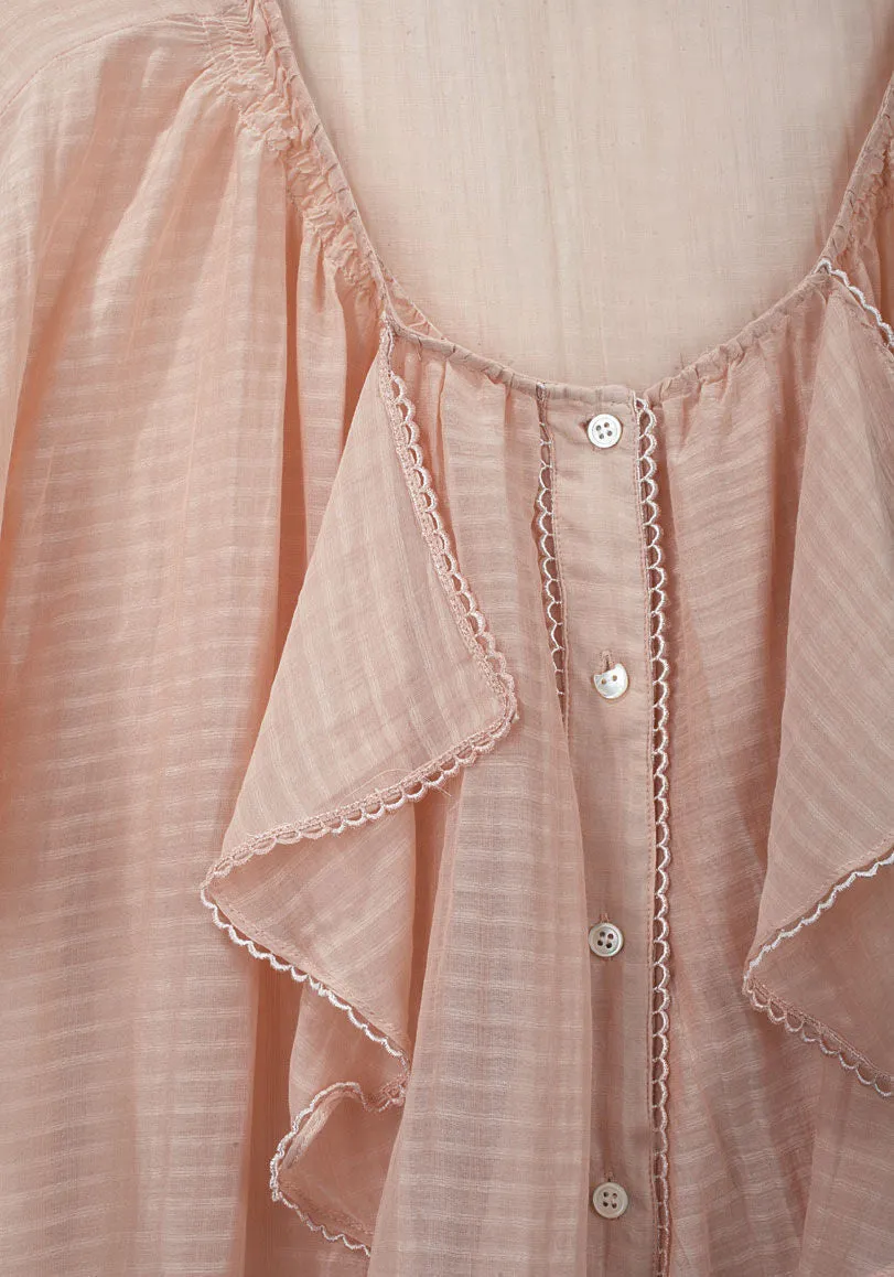 Airy Check Top