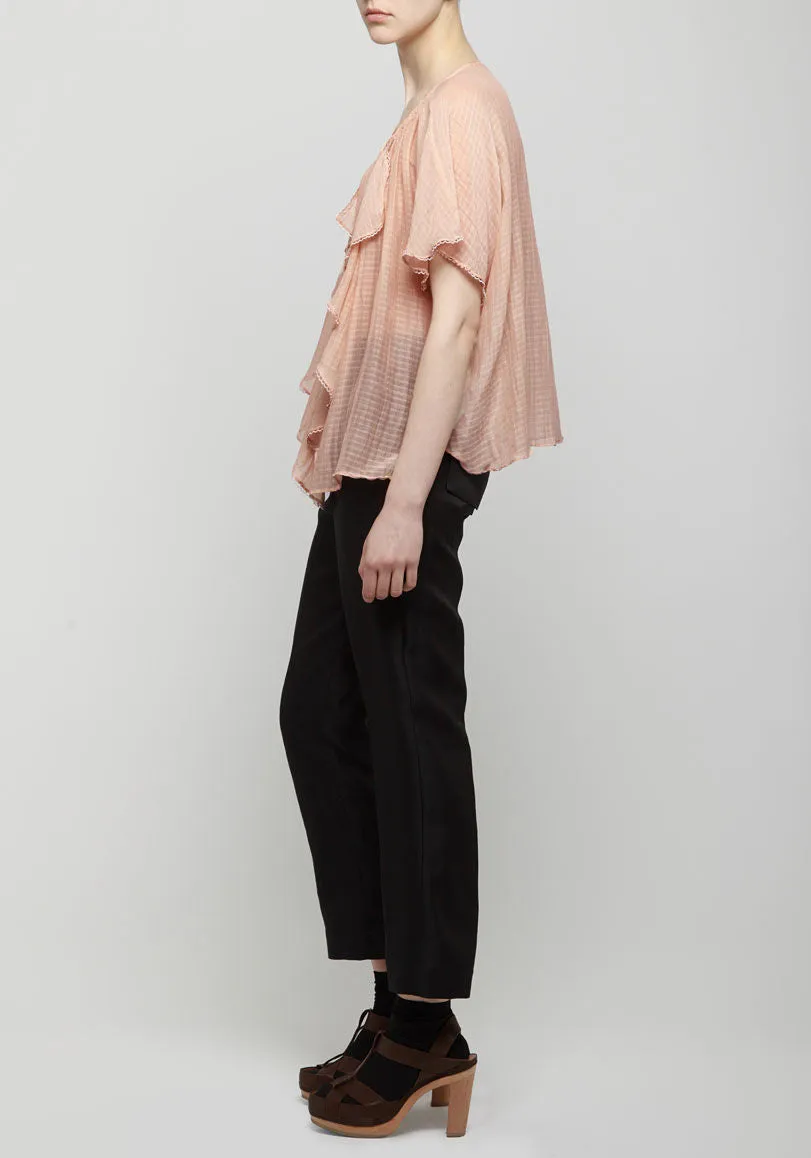 Airy Check Top