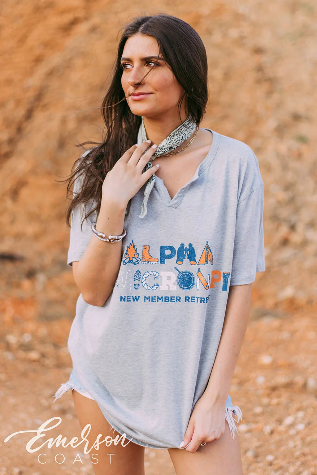 Alpha Omicron Pi New Member Retreat Notch Tee