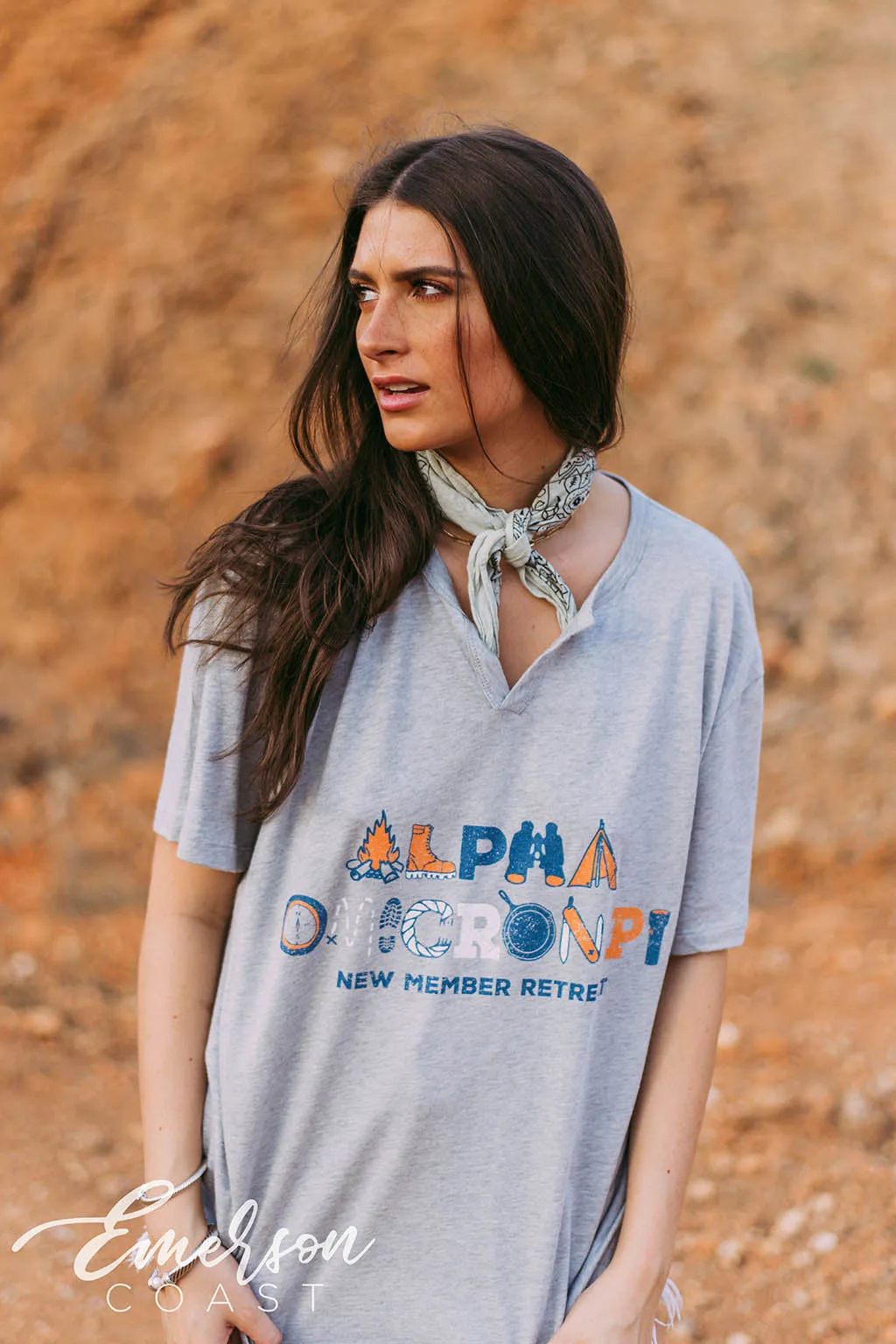 Alpha Omicron Pi New Member Retreat Notch Tee