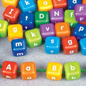 Alphabet Threading Beads 2.5cm