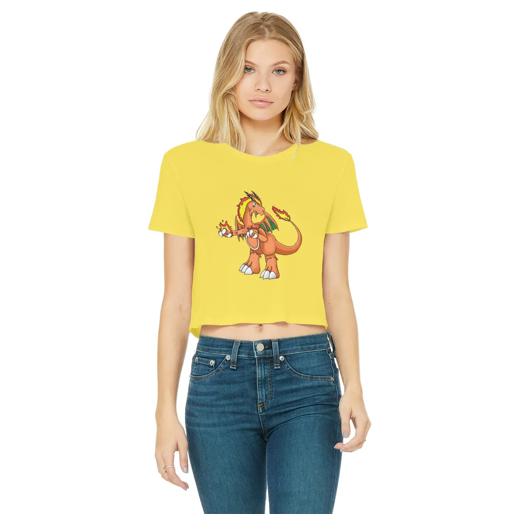 Angetiron Classic Women's Cropped Raw Edge T-Shirt
