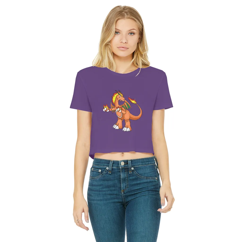 Angetiron Classic Women's Cropped Raw Edge T-Shirt
