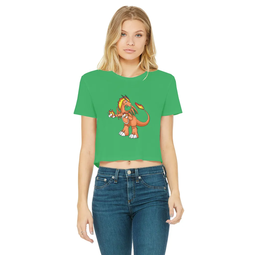 Angetiron Classic Women's Cropped Raw Edge T-Shirt