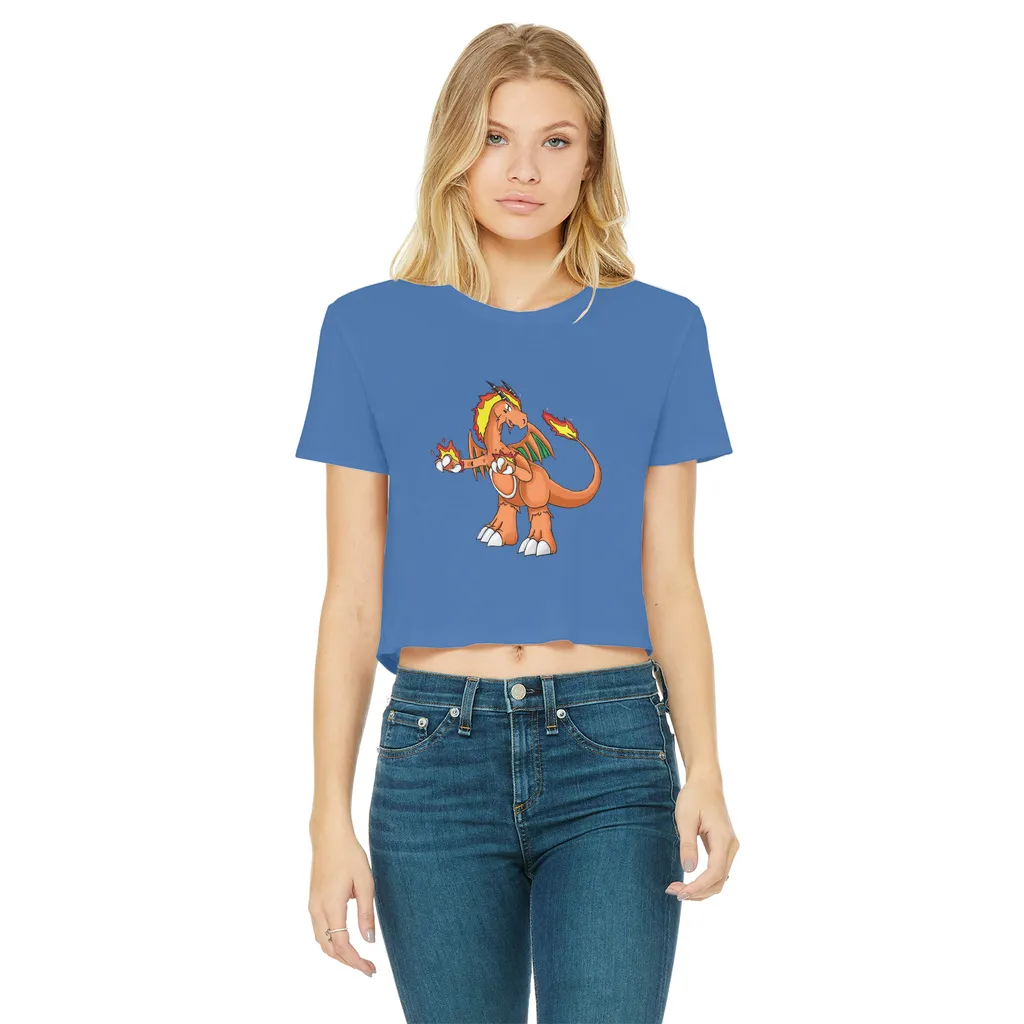 Angetiron Classic Women's Cropped Raw Edge T-Shirt