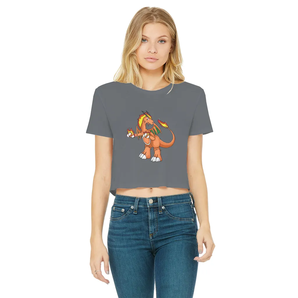 Angetiron Classic Women's Cropped Raw Edge T-Shirt