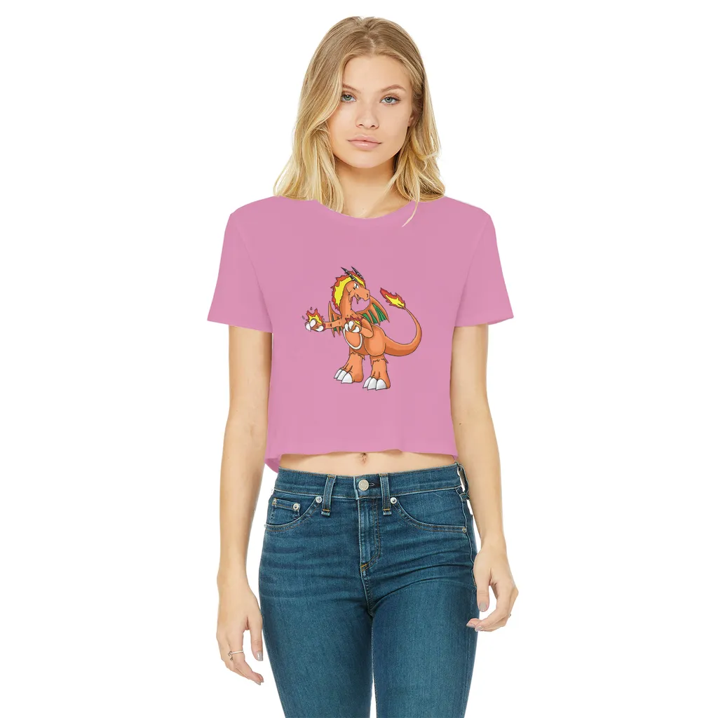 Angetiron Classic Women's Cropped Raw Edge T-Shirt
