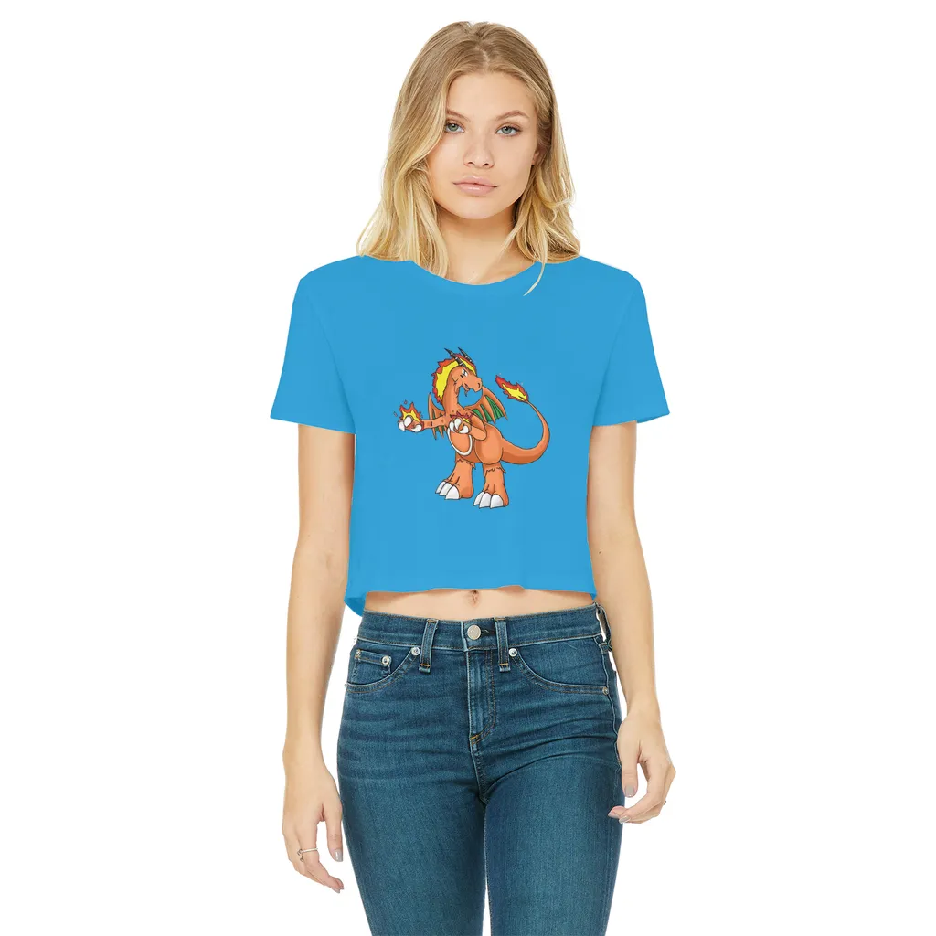 Angetiron Classic Women's Cropped Raw Edge T-Shirt