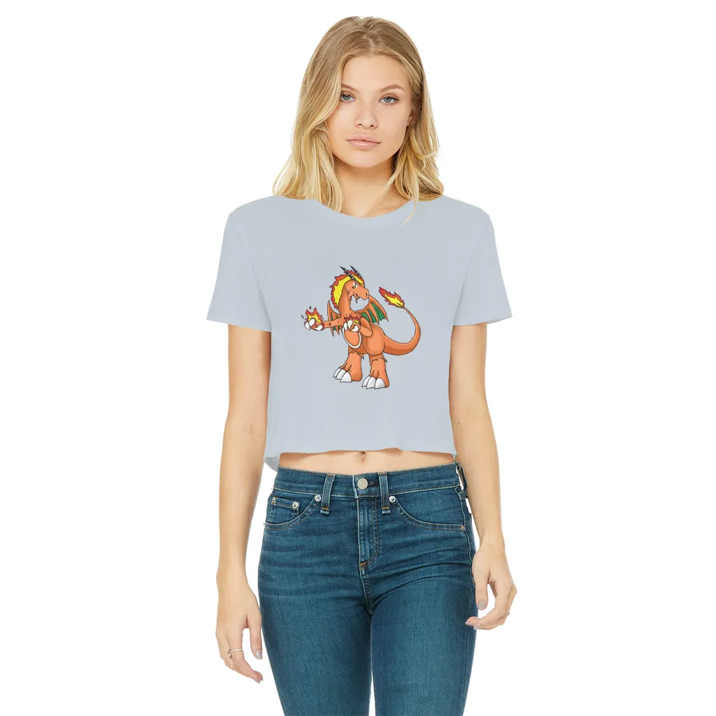 Angetiron Classic Women's Cropped Raw Edge T-Shirt