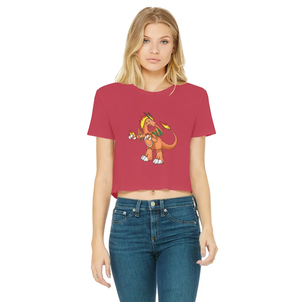 Angetiron Classic Women's Cropped Raw Edge T-Shirt