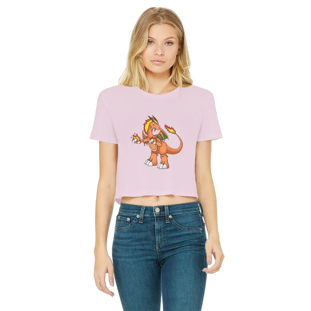 Angetiron Classic Women's Cropped Raw Edge T-Shirt