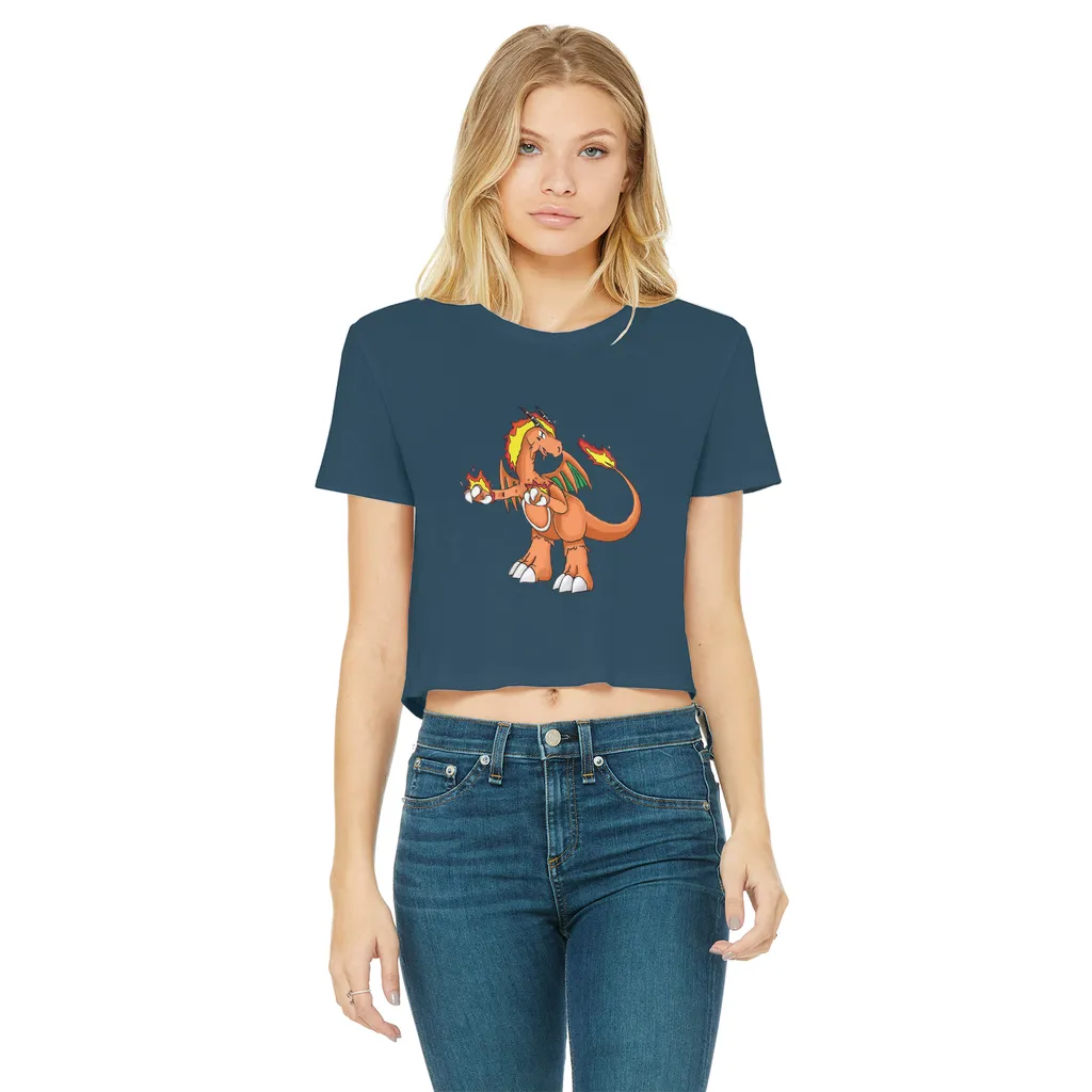 Angetiron Classic Women's Cropped Raw Edge T-Shirt