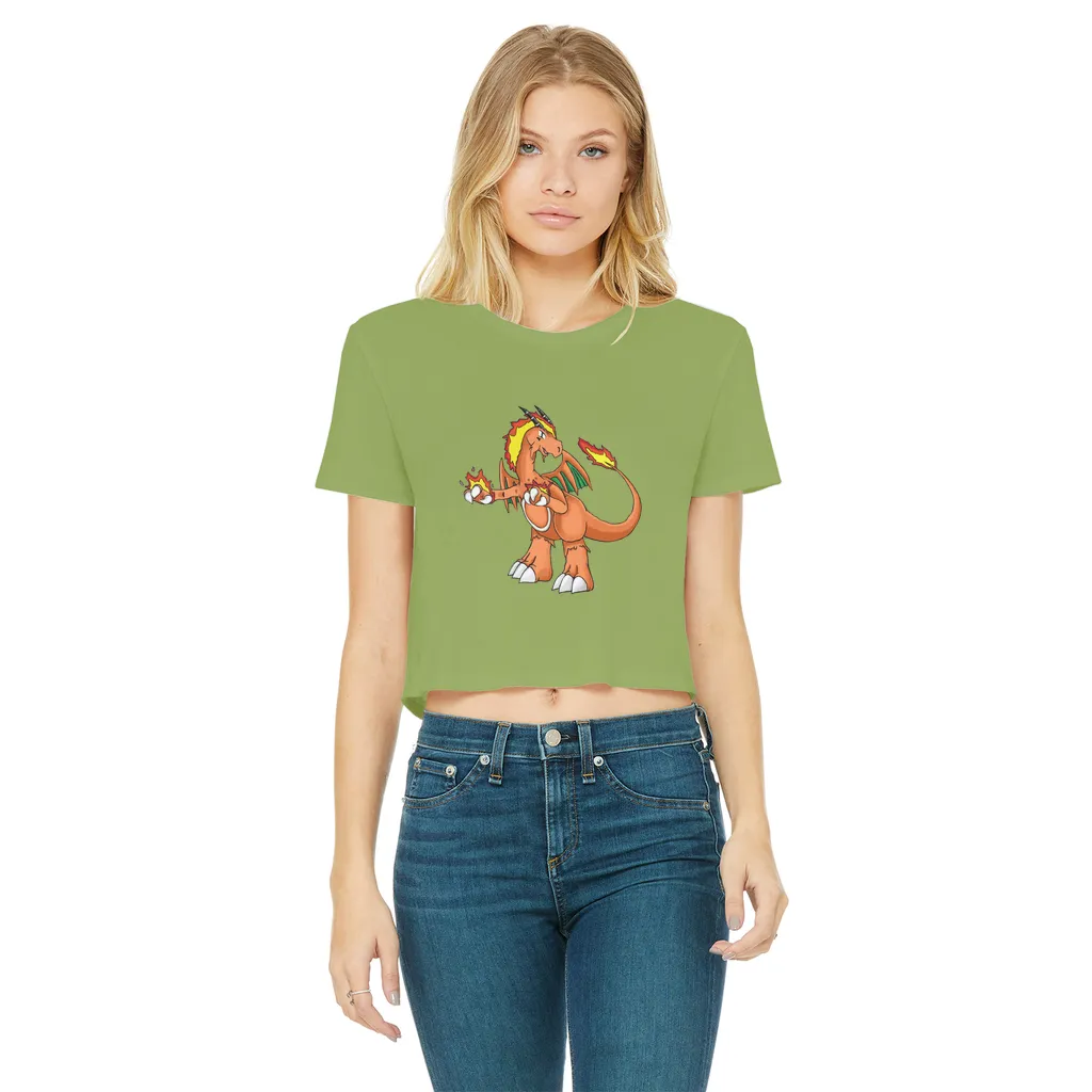 Angetiron Classic Women's Cropped Raw Edge T-Shirt