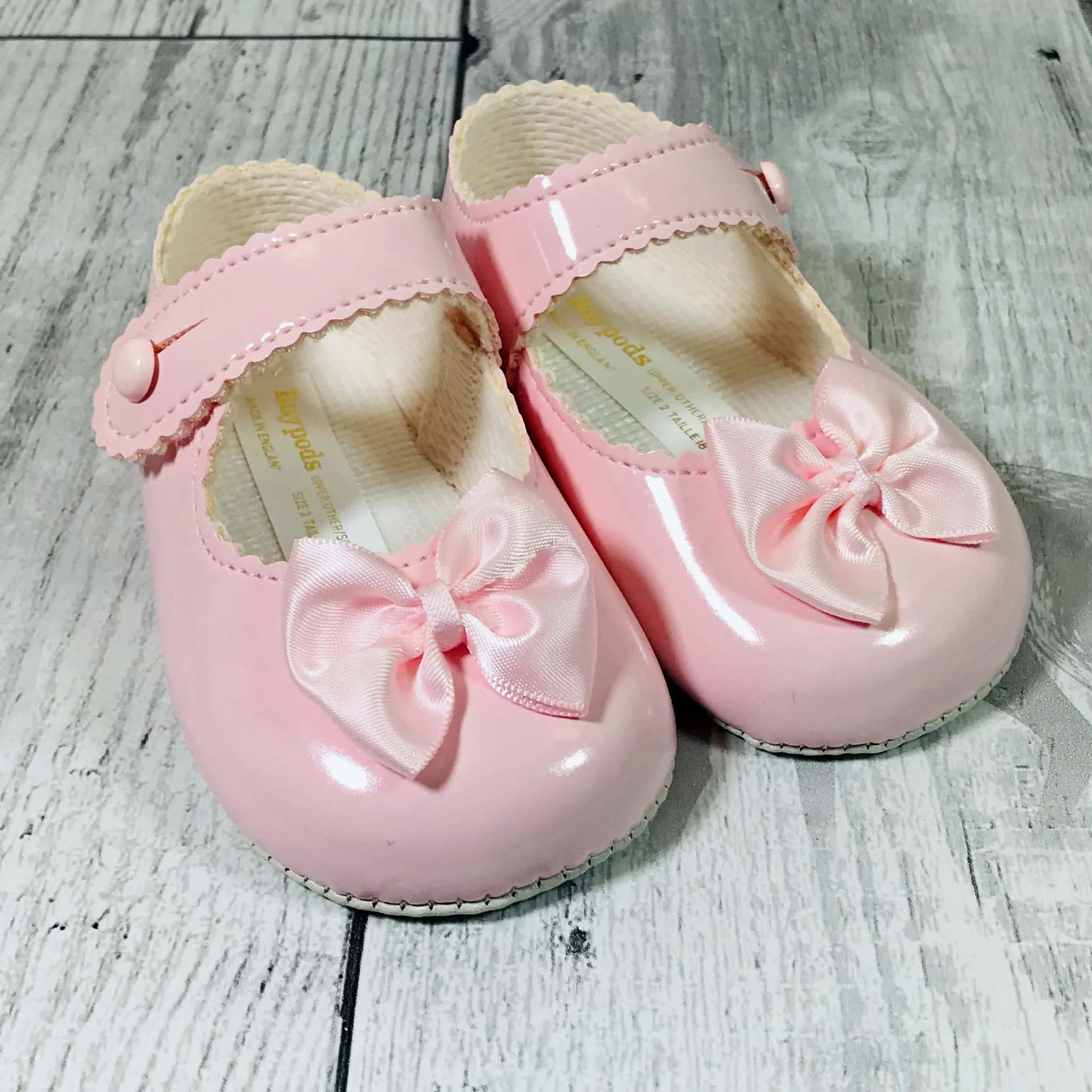 Baby Girl Shoes Baypods Soft Sole Pink Crib Shoes