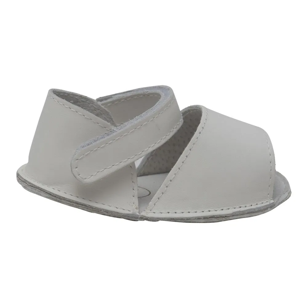 Baby Girls White Open Toe Strap Crib Sandals 1-3 Baby