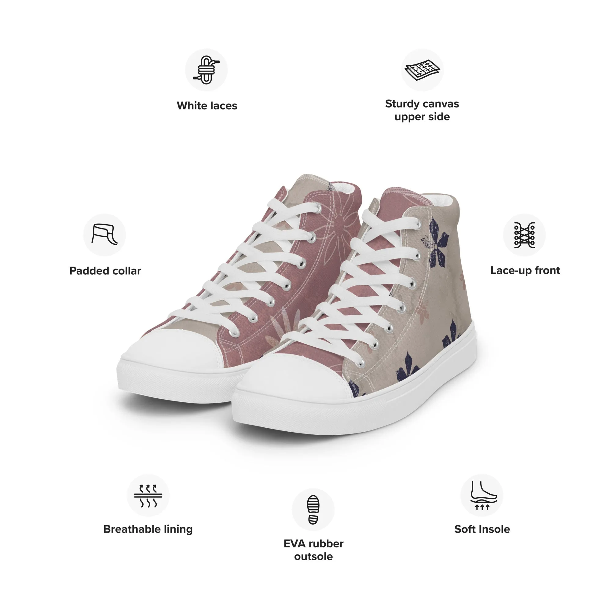 Bastille Men’s Lace-Up Canvas High-Top Sneakers