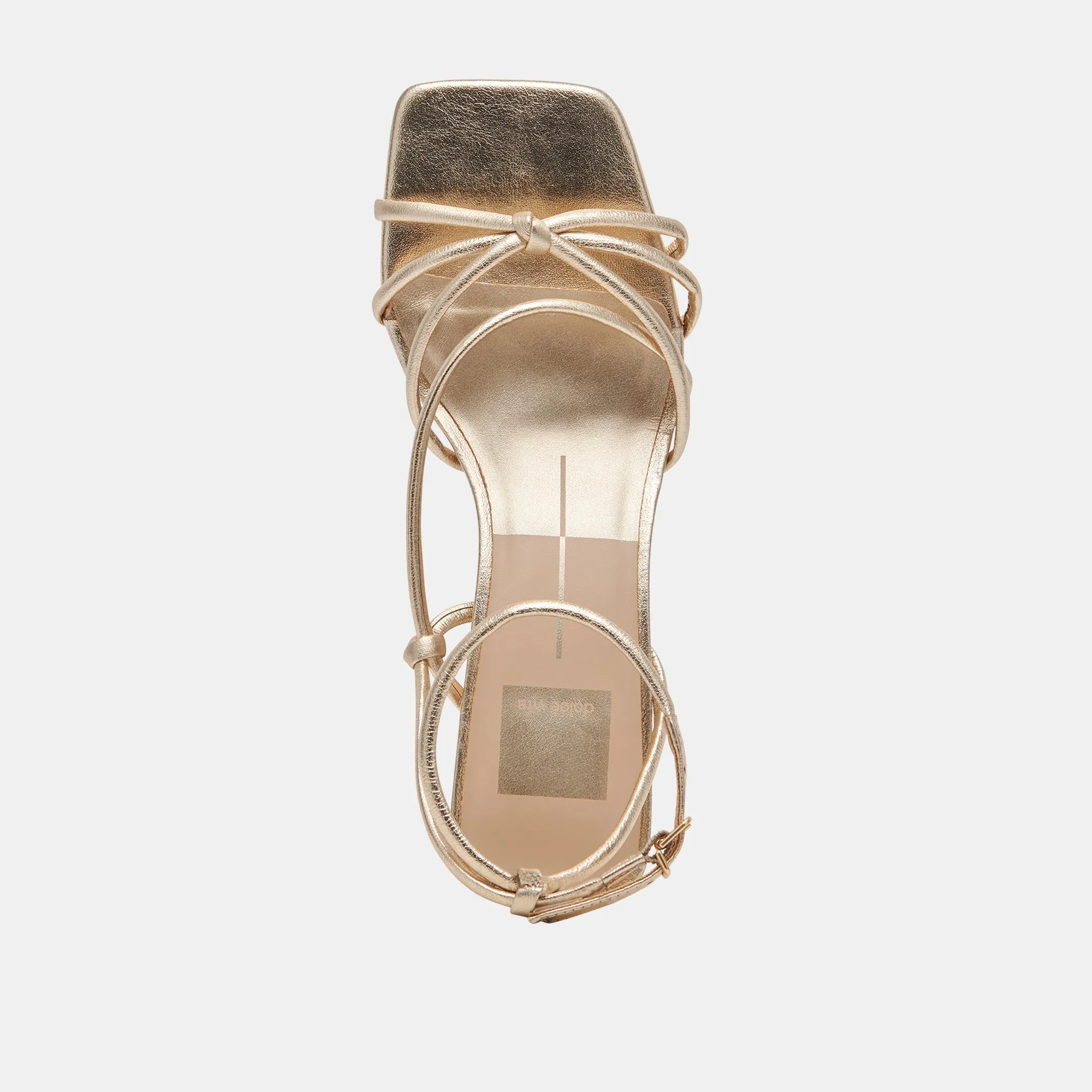 BEV HEELS GOLD METALLIC LEATHER - re:vita