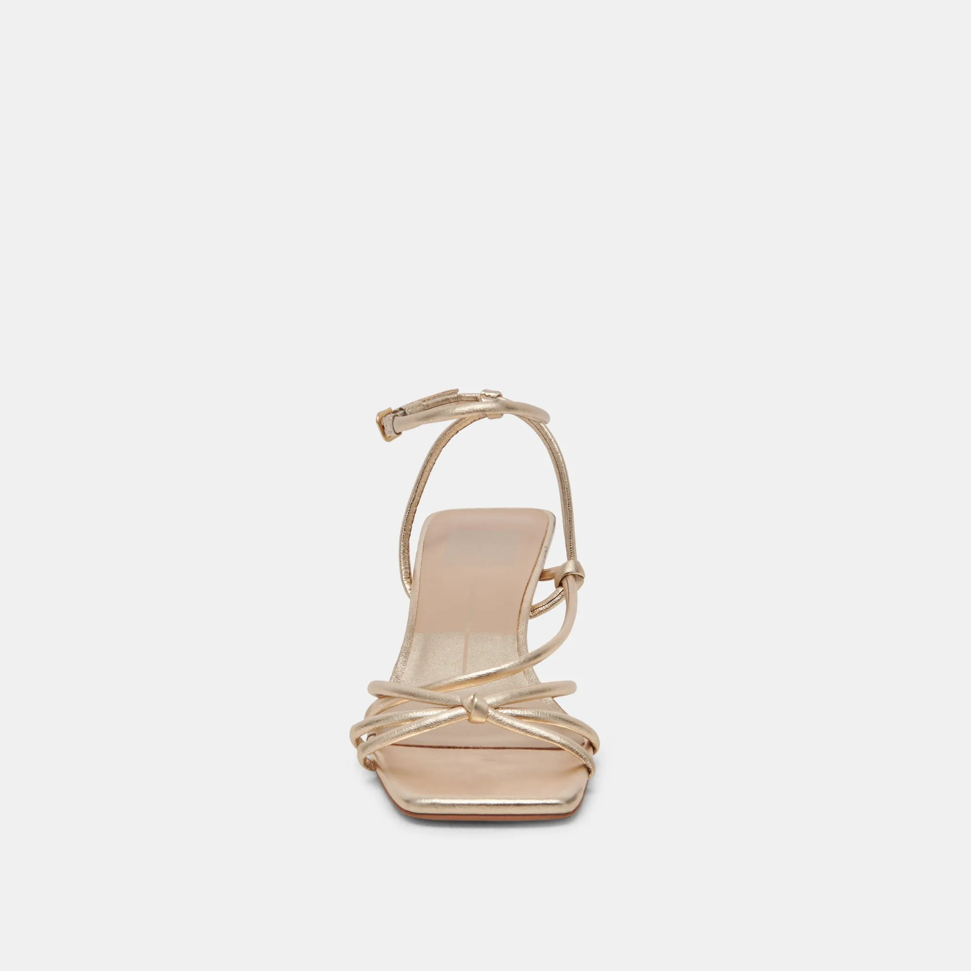 BEV HEELS GOLD METALLIC LEATHER - re:vita