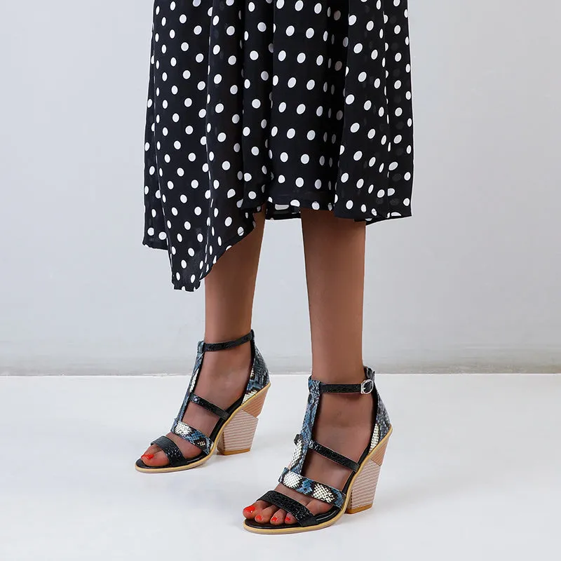Bigsizeheels Fashion Peep-toe Platform High Heels - Blue
