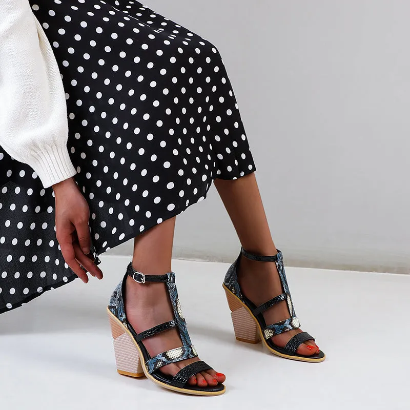 Bigsizeheels Fashion Peep-toe Platform High Heels - Blue