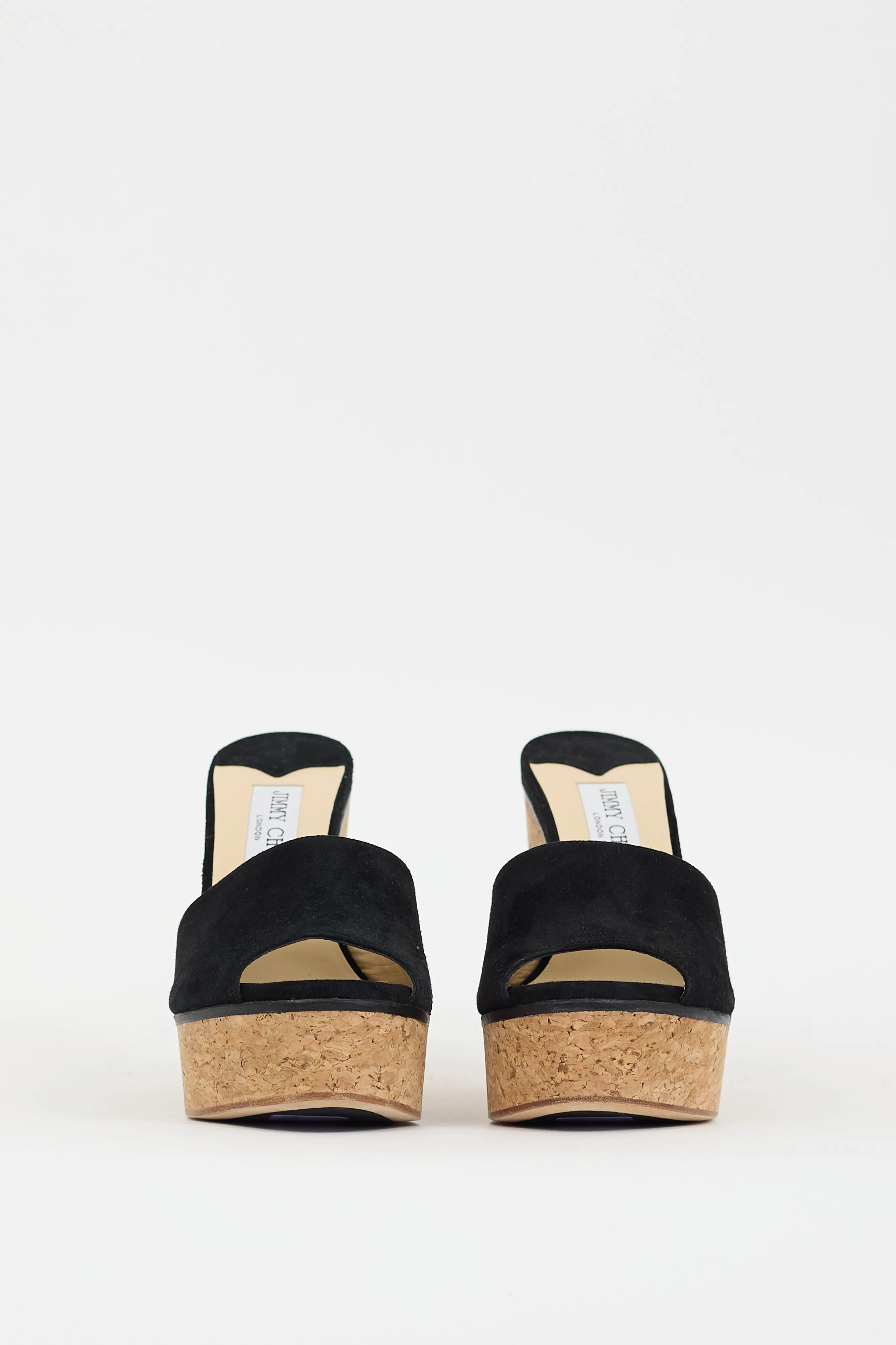 Black & Brown Suede Deedee Platform Heel