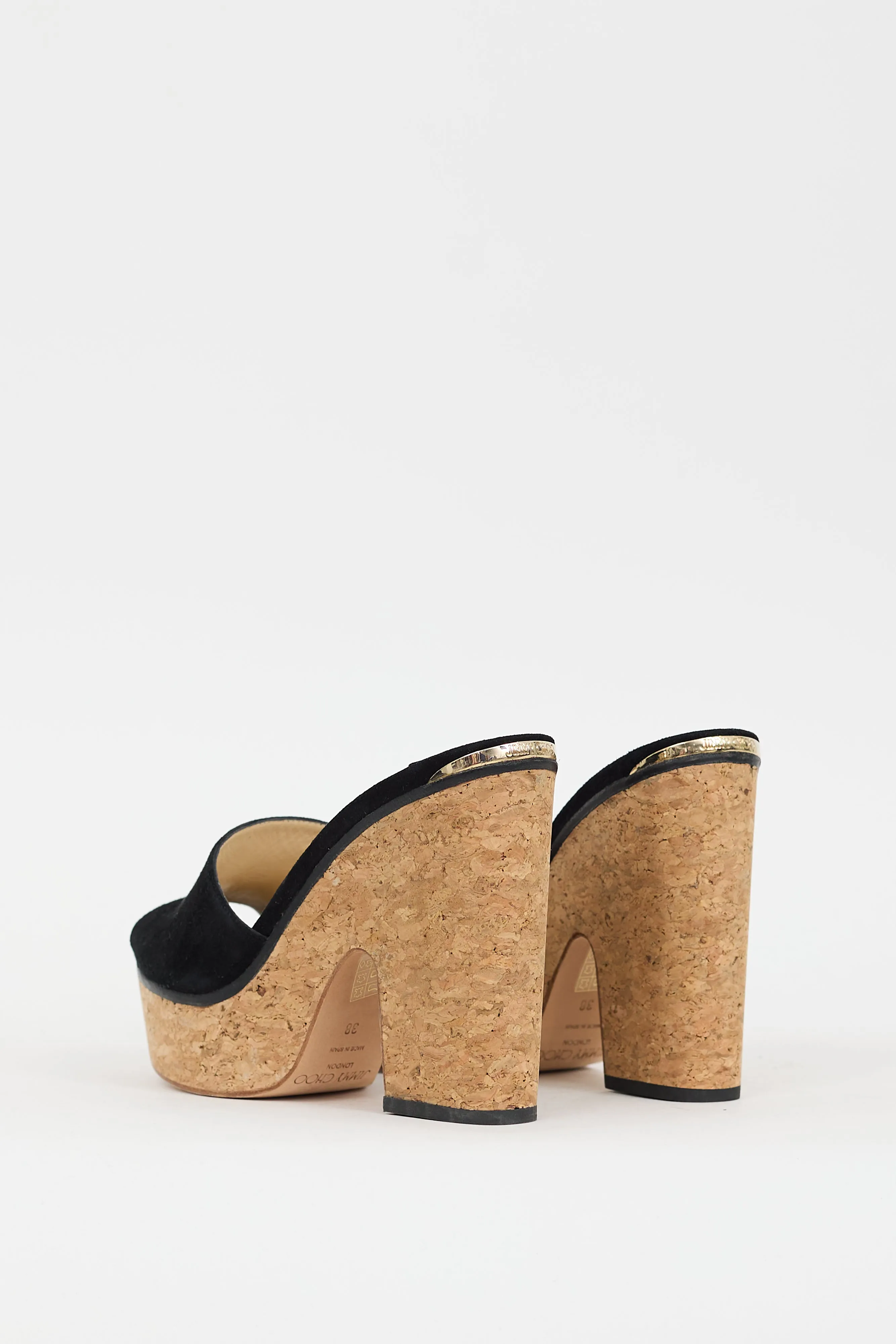 Black & Brown Suede Deedee Platform Heel