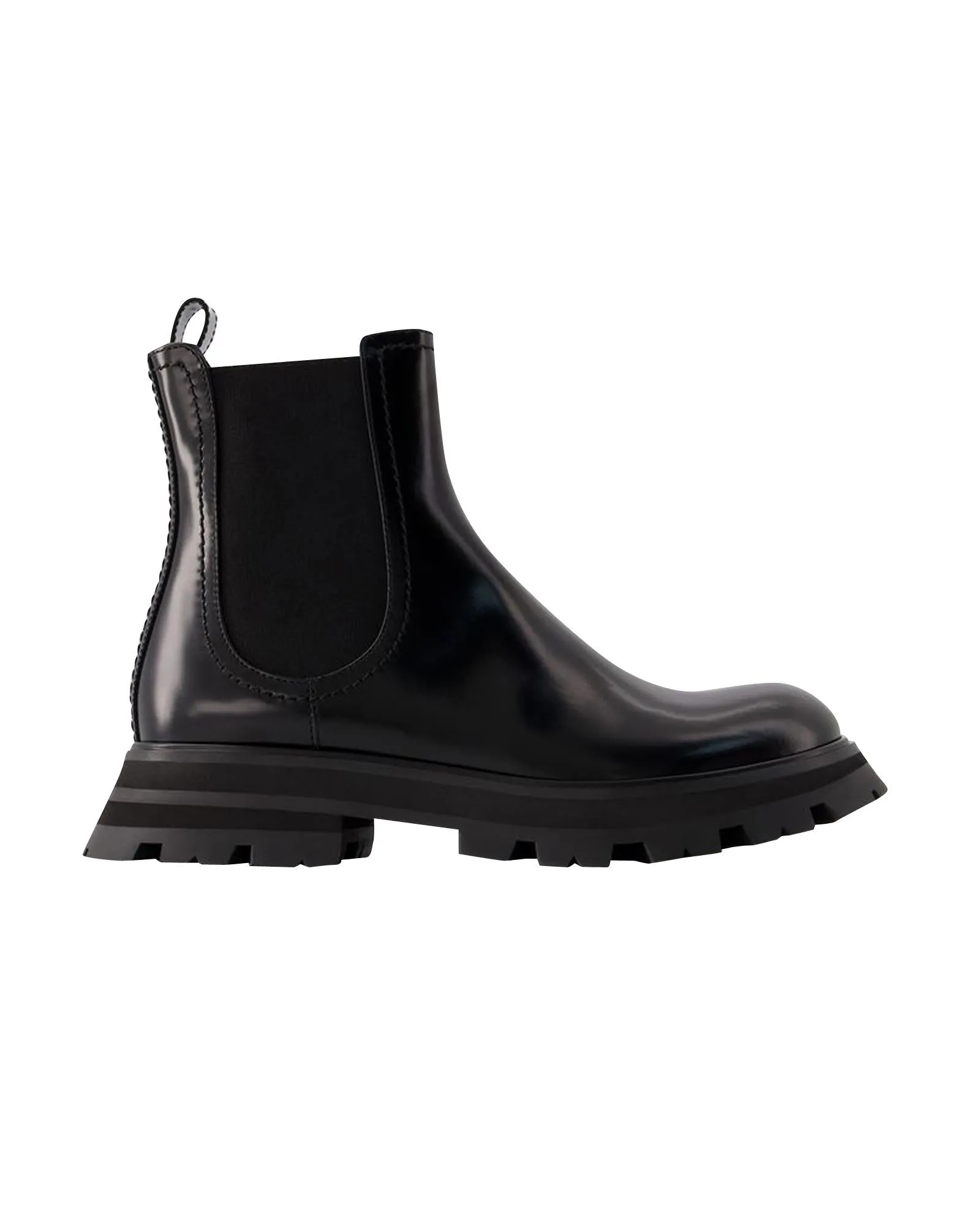Black Leather Chelsea Boots