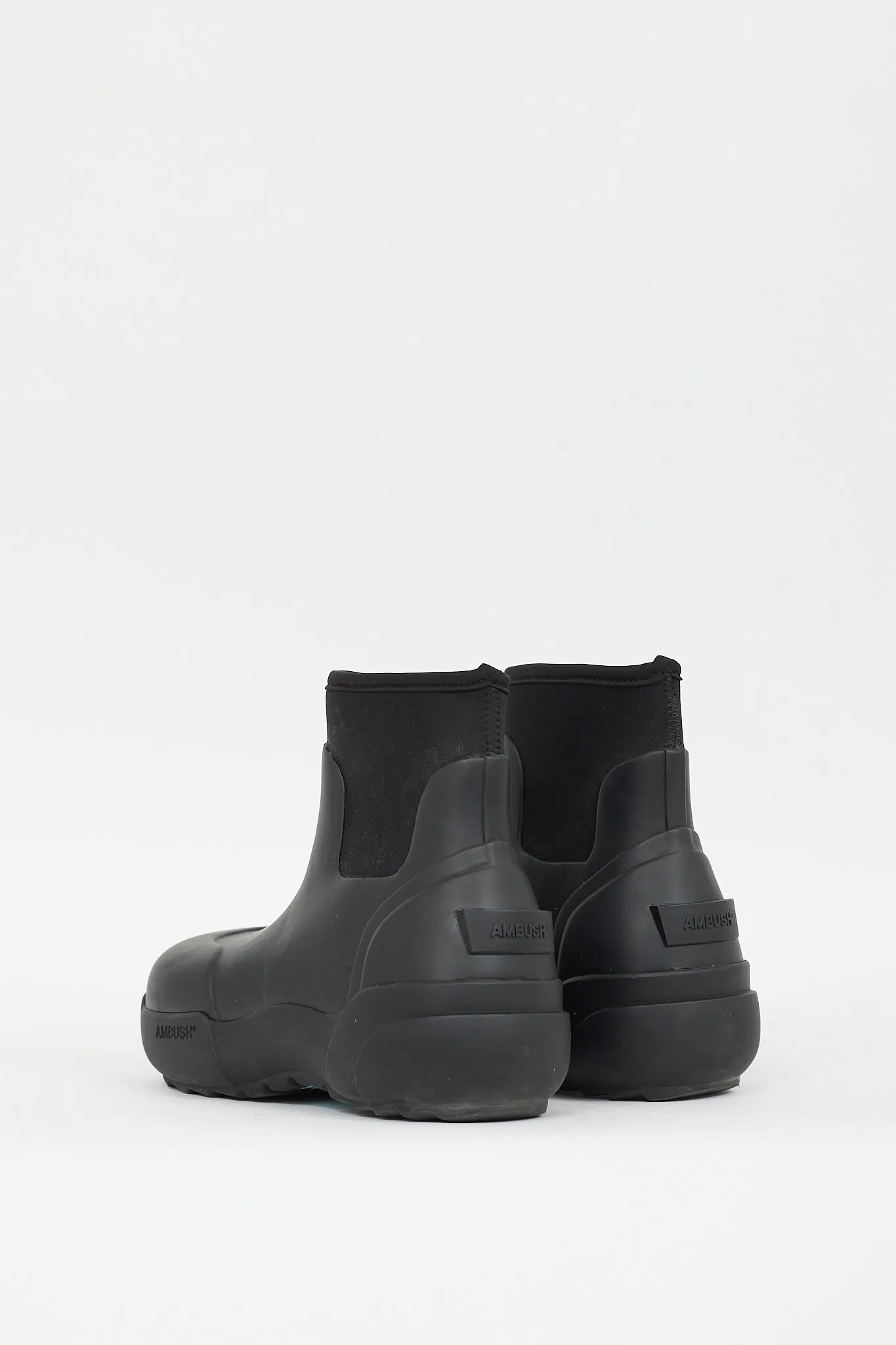 Black Rubber Pull On Boot