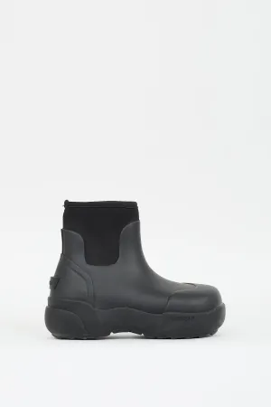 Black Rubber Pull On Boot