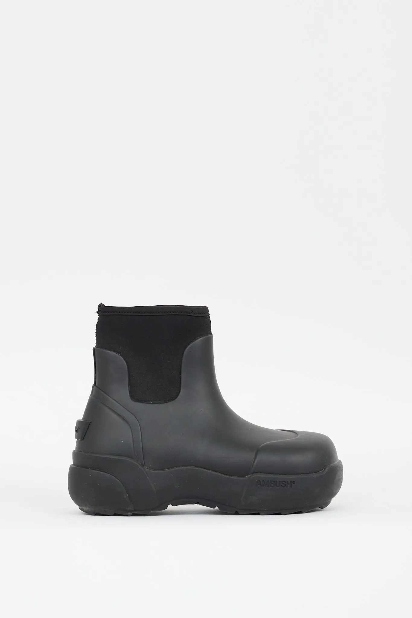 Black Rubber Pull On Boot