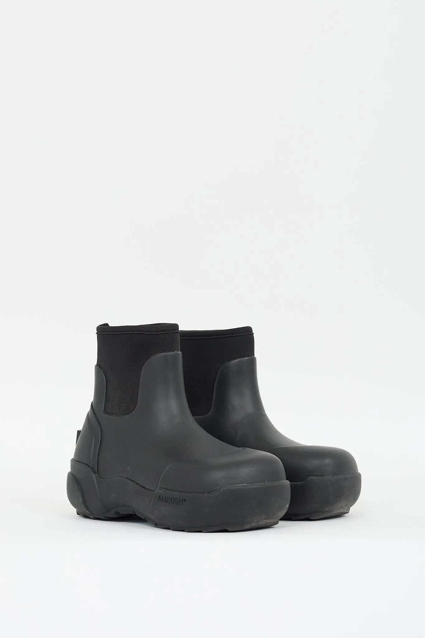 Black Rubber Pull On Boot