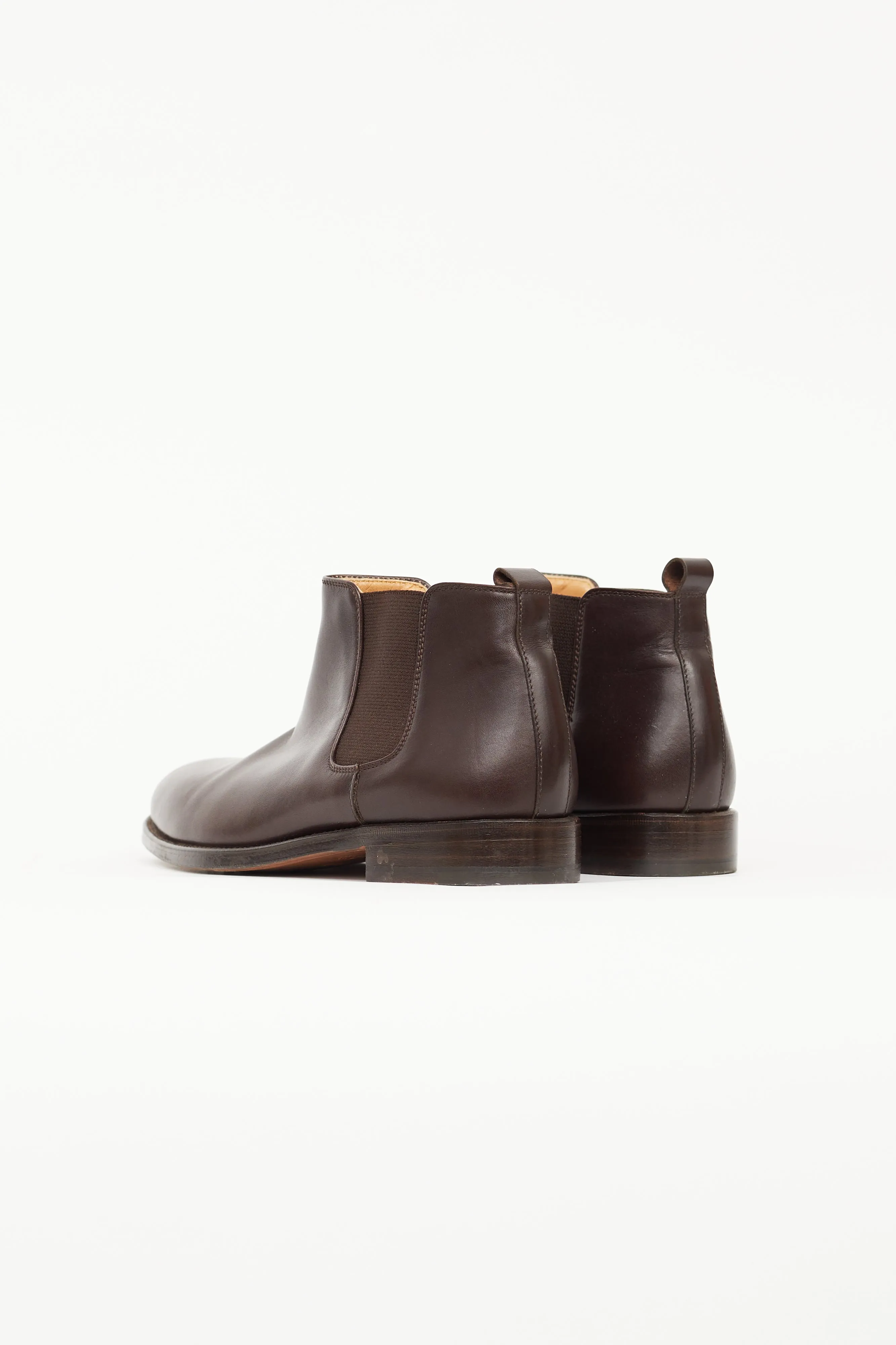 Brown Leather Chelsea Boot