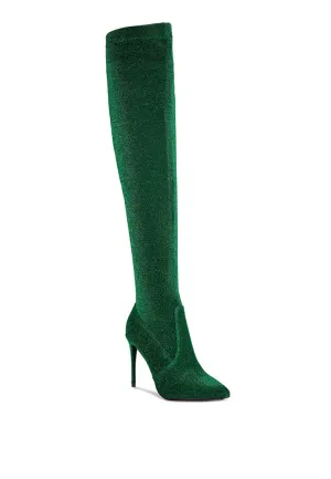 Chic Knit Over-the-Knee Stiletto Boots