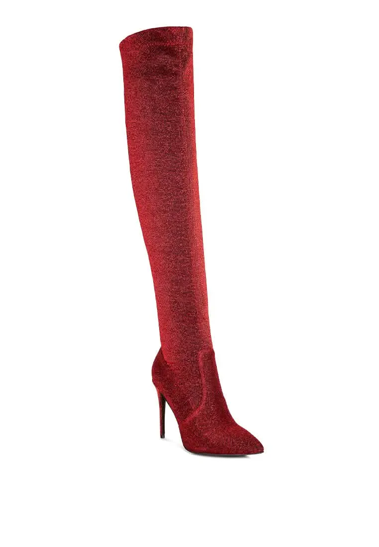 Chic Knit Over-the-Knee Stiletto Boots
