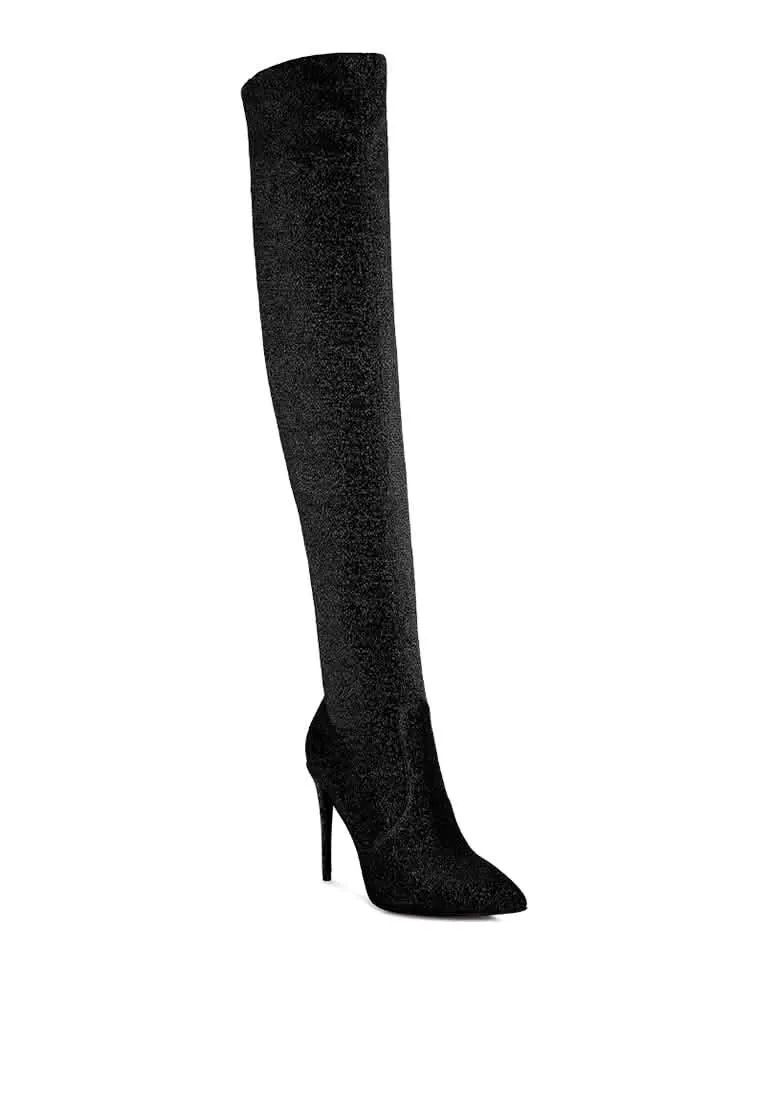 Chic Knit Over-the-Knee Stiletto Boots