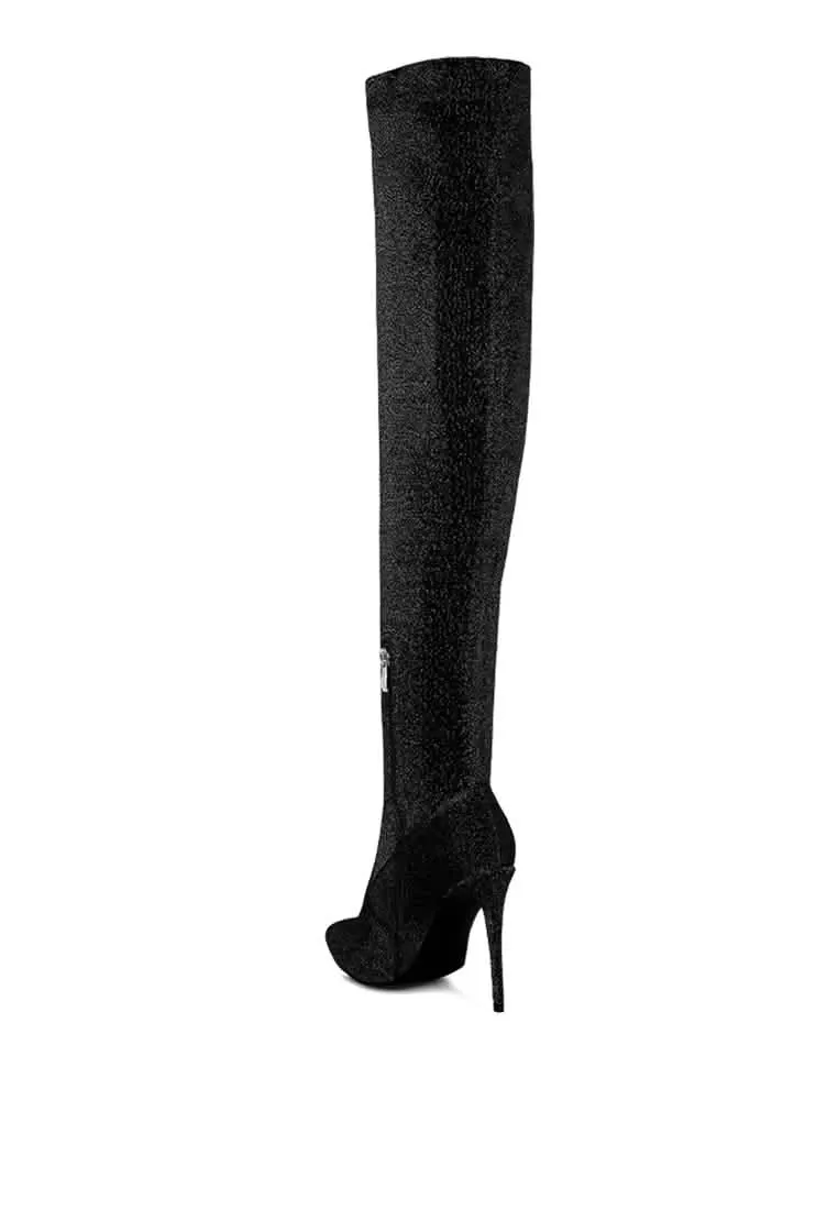 Chic Knit Over-the-Knee Stiletto Boots