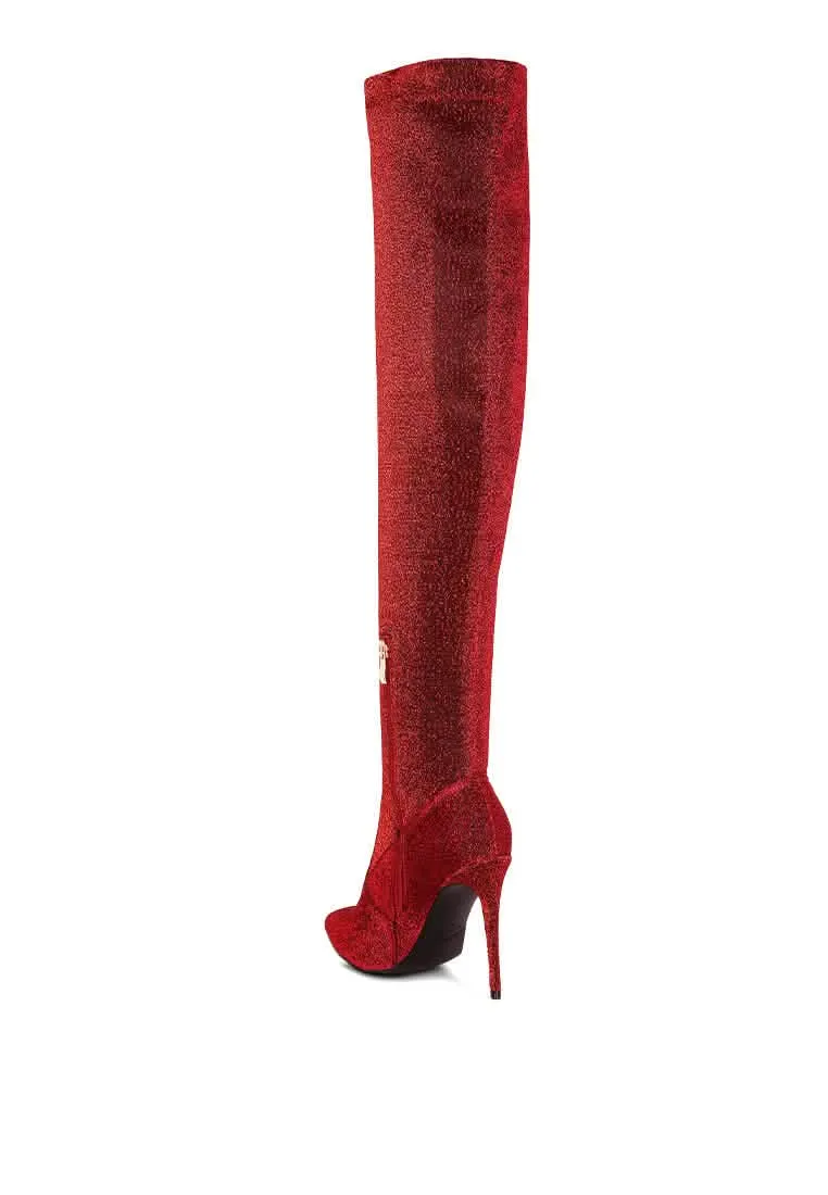 Chic Knit Over-the-Knee Stiletto Boots