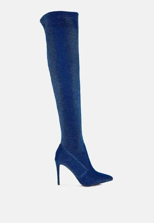 Chic Knit Over-the-Knee Stiletto Boots