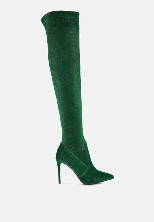 Chic Knit Over-the-Knee Stiletto Boots