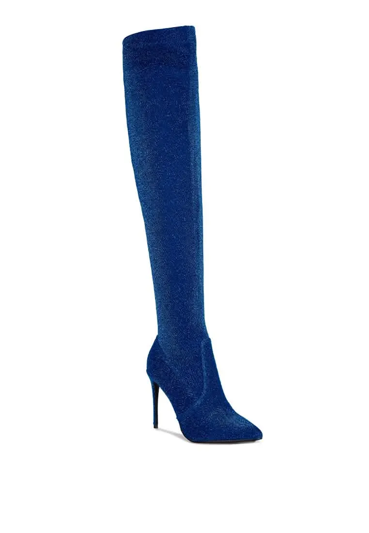 Chic Knit Over-the-Knee Stiletto Boots