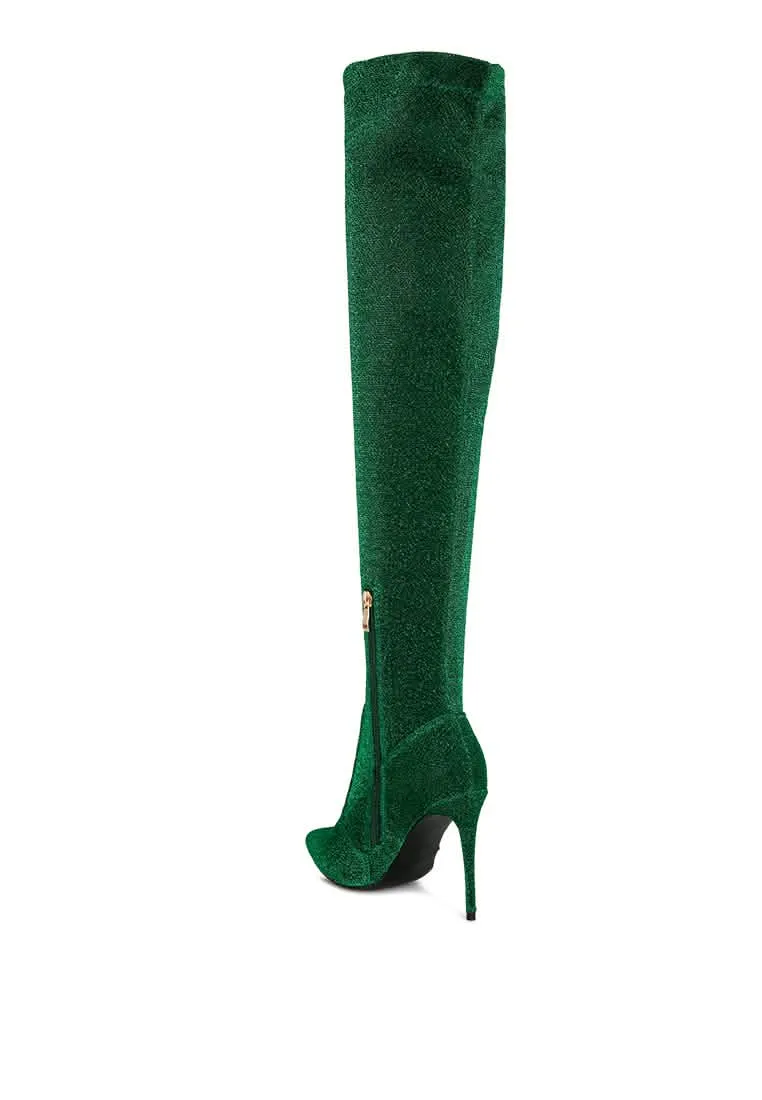 Chic Knit Over-the-Knee Stiletto Boots