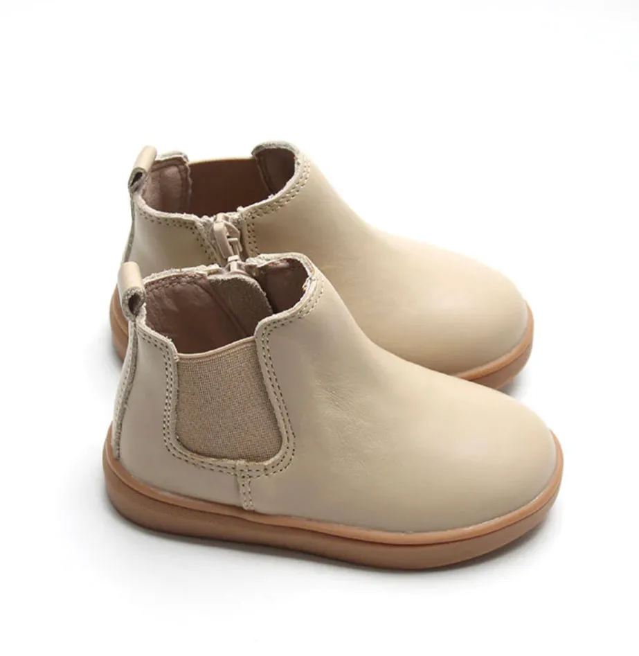 Consciously Baby Leather Chelsea Boot - Bone